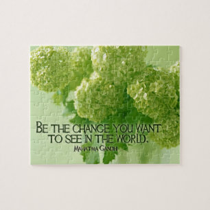 Mahatma Gandhi Inspirerend Quote "Wees de verander Legpuzzel