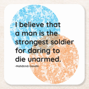 Mahatma Gandhi Man Quotes Vierkante Kartonnen Onderzetter
