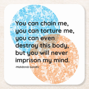 Mahatma Gandhi Mind Quotes Vierkante Kartonnen Onderzetter