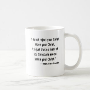 Mahatma Gandhi over christenen "Ik hou van jullie  Koffiemok