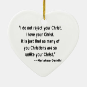Mahatma Gandhi over christenen Keramisch Ornament