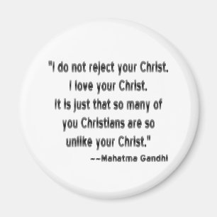 Mahatma Gandhi over christenen Magneet