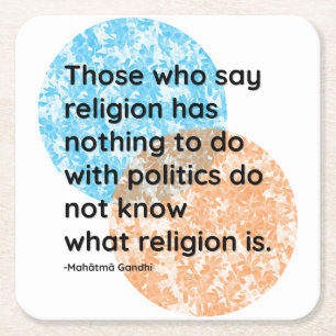 Mahatma Gandhi Politics Religion Quotes Vierkante Kartonnen Onderzetter