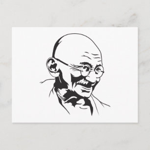 Mahatma Gandhi Portrait Briefkaart