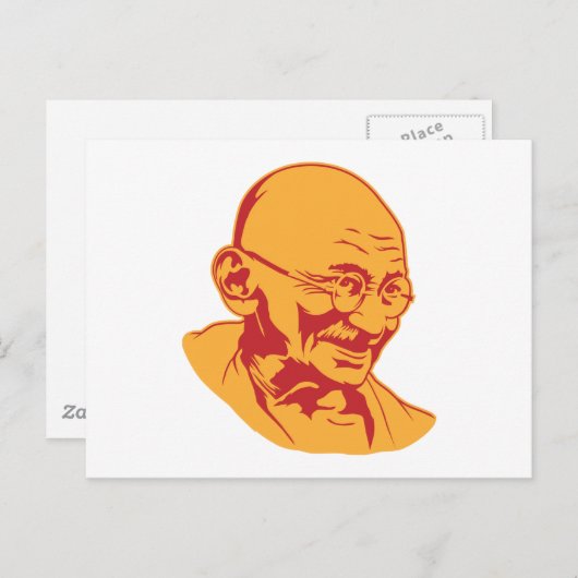 Mahatma Gandhi Portrait Briefkaart (Voorkant / Achterkant)