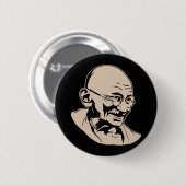 Mahatma Gandhi Portrait Button (Voorkant /achterkant)