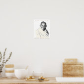 Mahatma Gandhi Poster (Keuken)