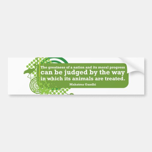 Mahatma Gandhi Quote Bumpersticker (Voorkant)