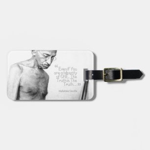 Mahatma Gandhi Quote, Minority of One, Truth Bagagelabel