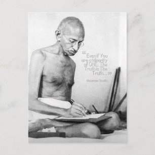 Mahatma Gandhi Quote, Minority of One, Truth Briefkaart