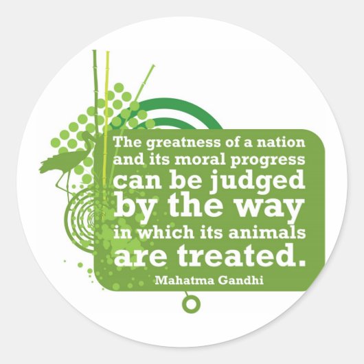 Mahatma Gandhi Quote Ronde Sticker (Voorkant)