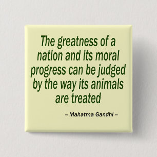 Mahatma Gandhi Quote Vierkante Button 5,1 Cm