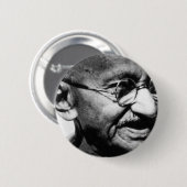 Mahatma Gandhi Ronde Button 5,7 Cm (Voorkant /achterkant)