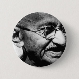 Mahatma Gandhi Ronde Button 5,7 Cm