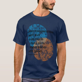 Mahatma Gandhi Samenwerking Quotes grappig T-shirt