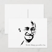 Mahatma Gandhi - Wees de verandering - Briefkaart (Voorkant / Achterkant)