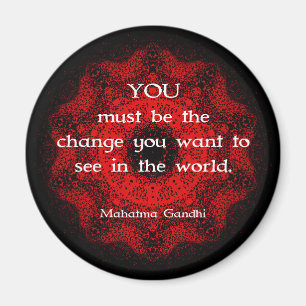 Mahatma Gandhi Wisdom Gezegde over actie Magneet