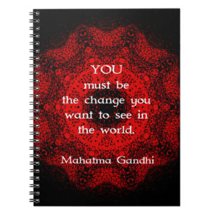 Mahatma Gandhi Wisdom Gezegde over actie Notitieboek