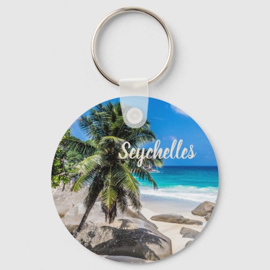 Mahe Seychellen Carana Beach gift Sleutelhanger (Voorkant)