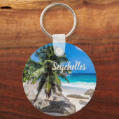 Mahe Seychellen Carana Beach gift Sleutelhanger (Voorkant)