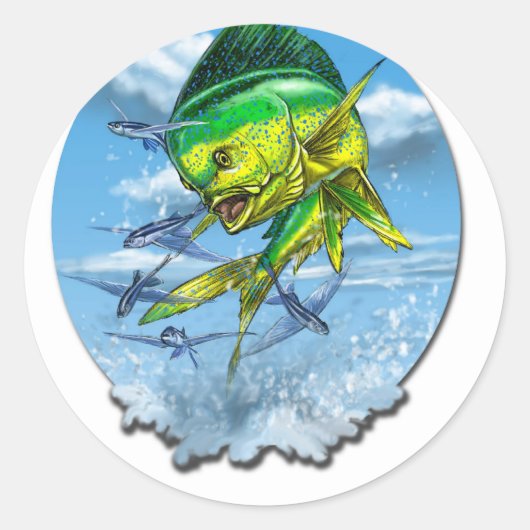 mahi-1 ronde sticker (Voorkant)