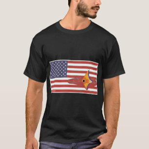Mahi-Mahi Amerikaanse Vlag Badge T-shirt