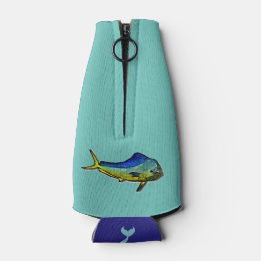 Mahi Mahi Custom Boot Naam Flesjeskoeler (Achterkant)