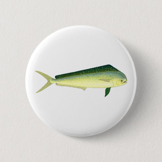 Mahi Mahi - Dolphin Fish Art Ronde Button 5,7 Cm (Voorkant)
