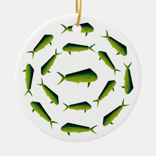 Mahi Mahi Fish - Dolphin - Dorado Keramisch Ornament (Voorkant)