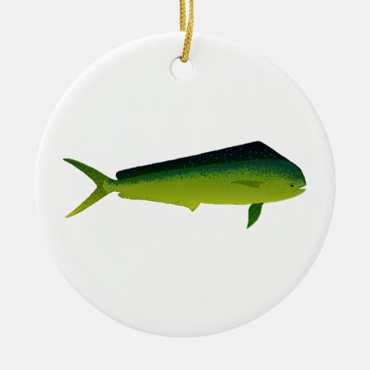 Mahi Mahi Fish - Dolphin - Dorado Keramisch Ornament (Voorkant)