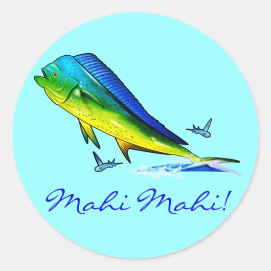 Mahi Mahi Ronde Sticker (Voorkant)