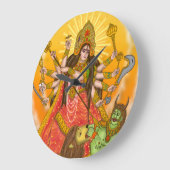 Mahishasur Mardini Durga Clock Grote Klok (Hoek)
