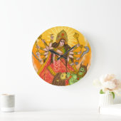 Mahishasur Mardini Durga Clock Grote Klok (Huis)
