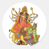 Mahishasur Mardini Durga Stickers (Voorkant)