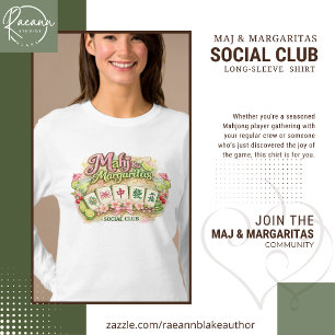 Mahj & Margaritas Social Club Dames Lange Mouwen T-shirt