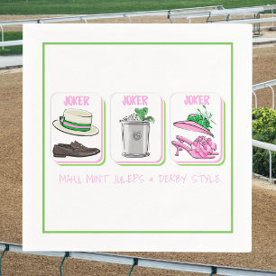 Mahj Mint Juleps & Derby Stijl Mahjong Servet