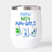 Mahjong Avec Mah Girls Carreaux Aquarellés (Arrière)