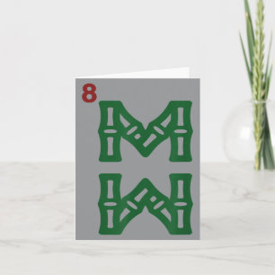Mahjong Bamboe Sozu Acht Bamboe Tegel Chinese Mah Kaart