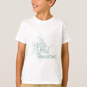 mahjong blue t-shirt (Voorkant)