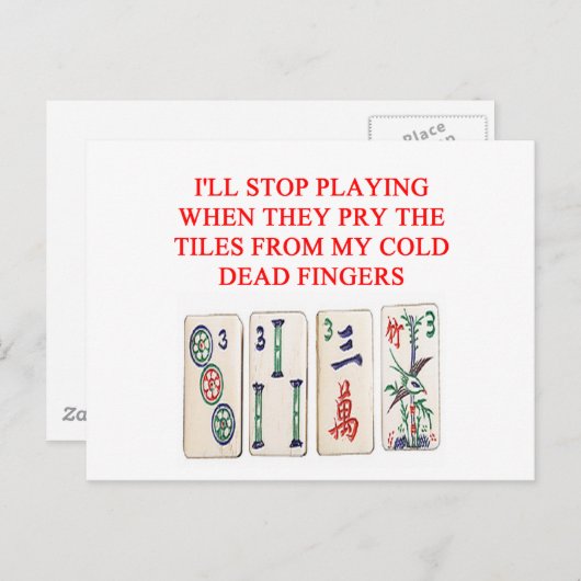 mahjong briefkaart (Voorkant / Achterkant)