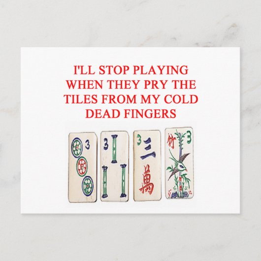 mahjong briefkaart (Voorkant)