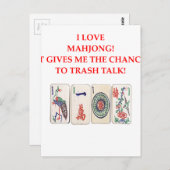 MAHJONG BRIEFKAART (Voorkant / Achterkant)