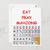 mahjong briefkaart (Voorkant / Achterkant)