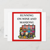 MAHJONG BRIEFKAART (Voorkant / Achterkant)