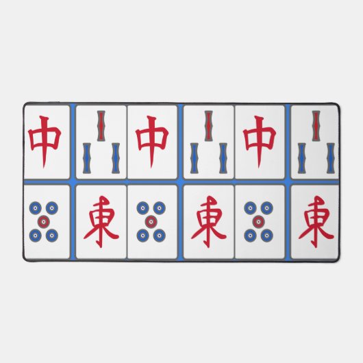 Mahjong Carreaux de jeu Design Bureau Mat (Recto)