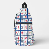 Mahjong Carreaux Design Sac à élingue (Recto)
