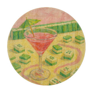 Mahjong Chic Schilderij Cocktail  Snijplank