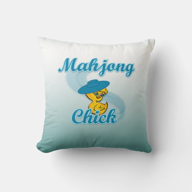 Mahjong Chick #3 Kussen (Voorkant)