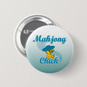 Mahjong Chick #3 Ronde Button 5,7 Cm (Voorkant /achterkant)
