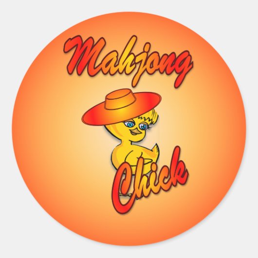 Mahjong Chick #5 Sticker (Voorkant)